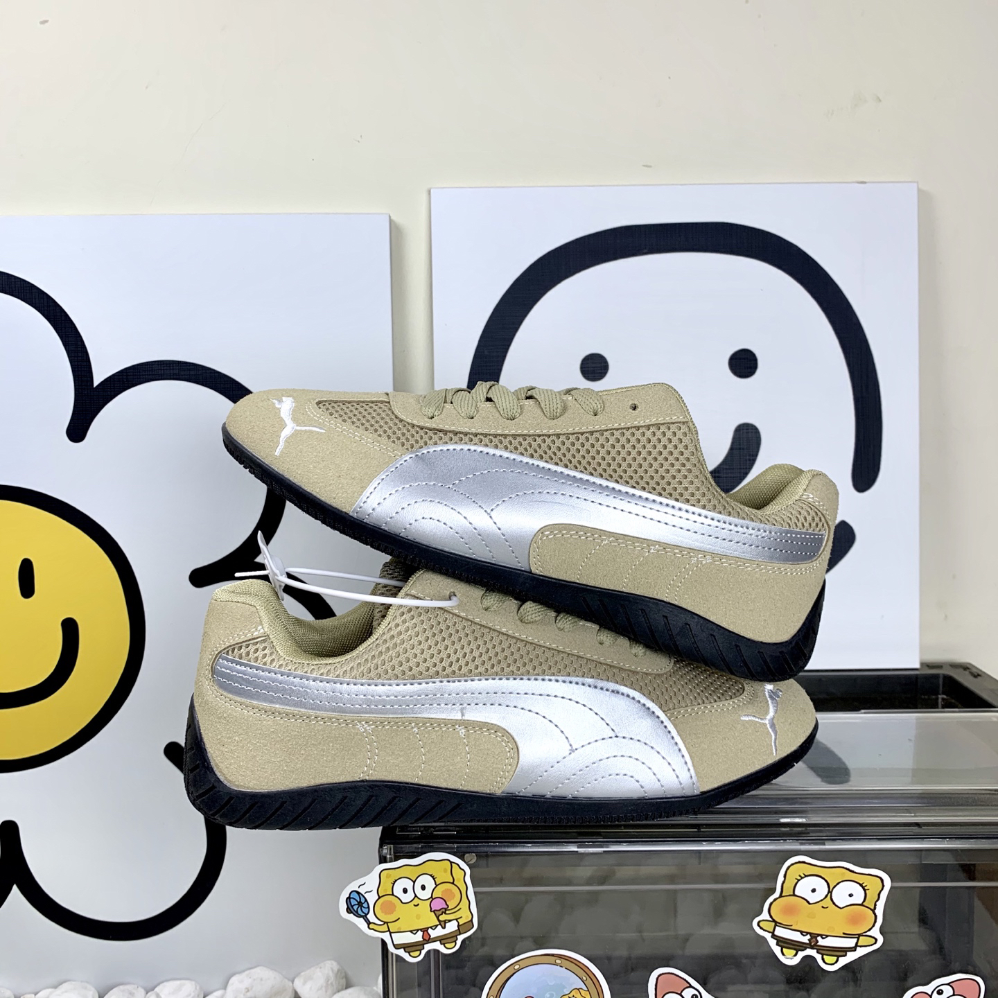 Puma Mesh Casual Sneakers Khaki