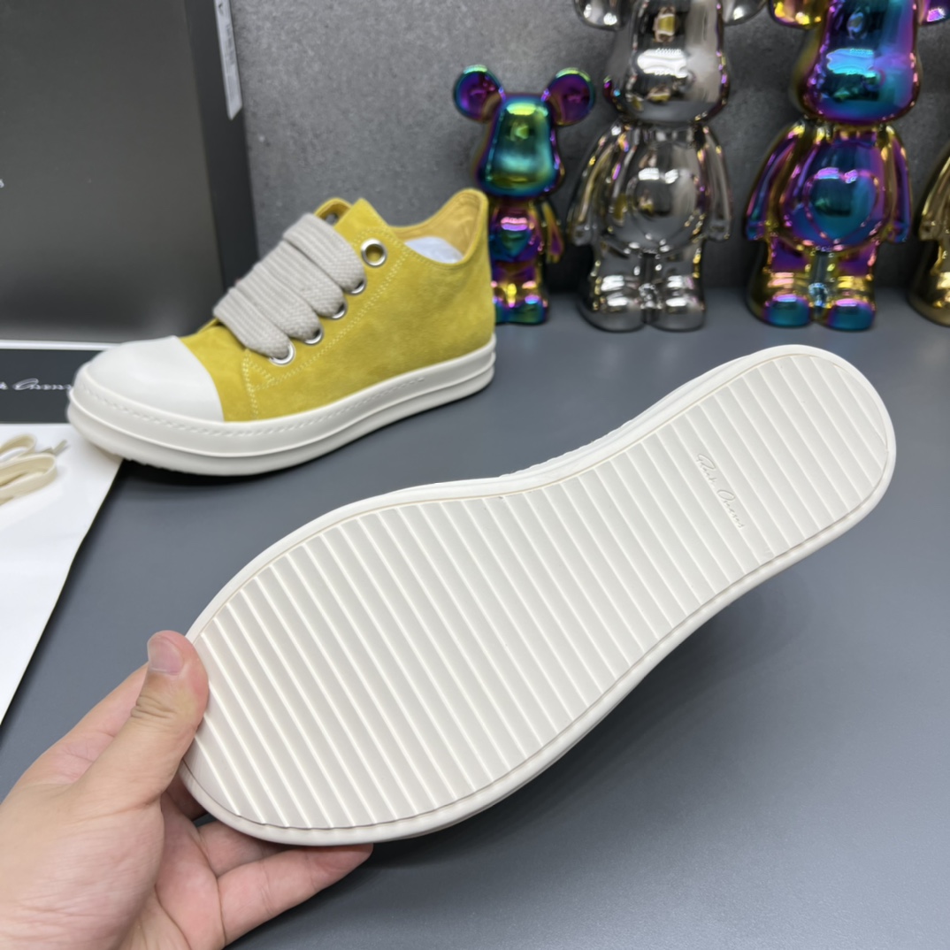 Rick Owens Low Sneakers Yellow