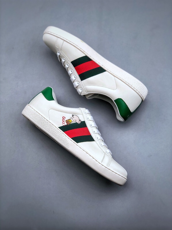 Gucci Bee Web Leather Sneakers Multicolor