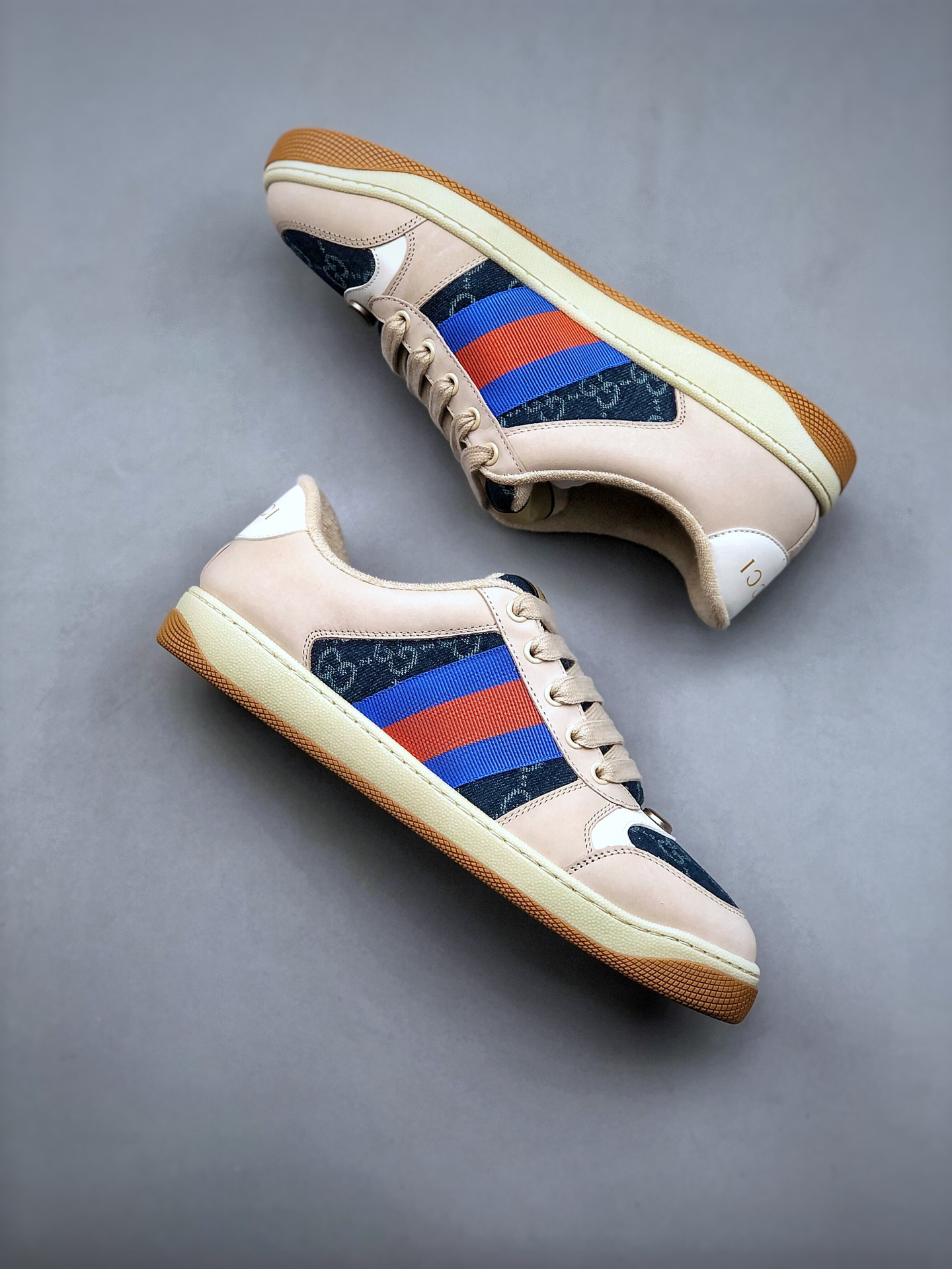 Gucci Screener Distressed Sneakers Multicolor