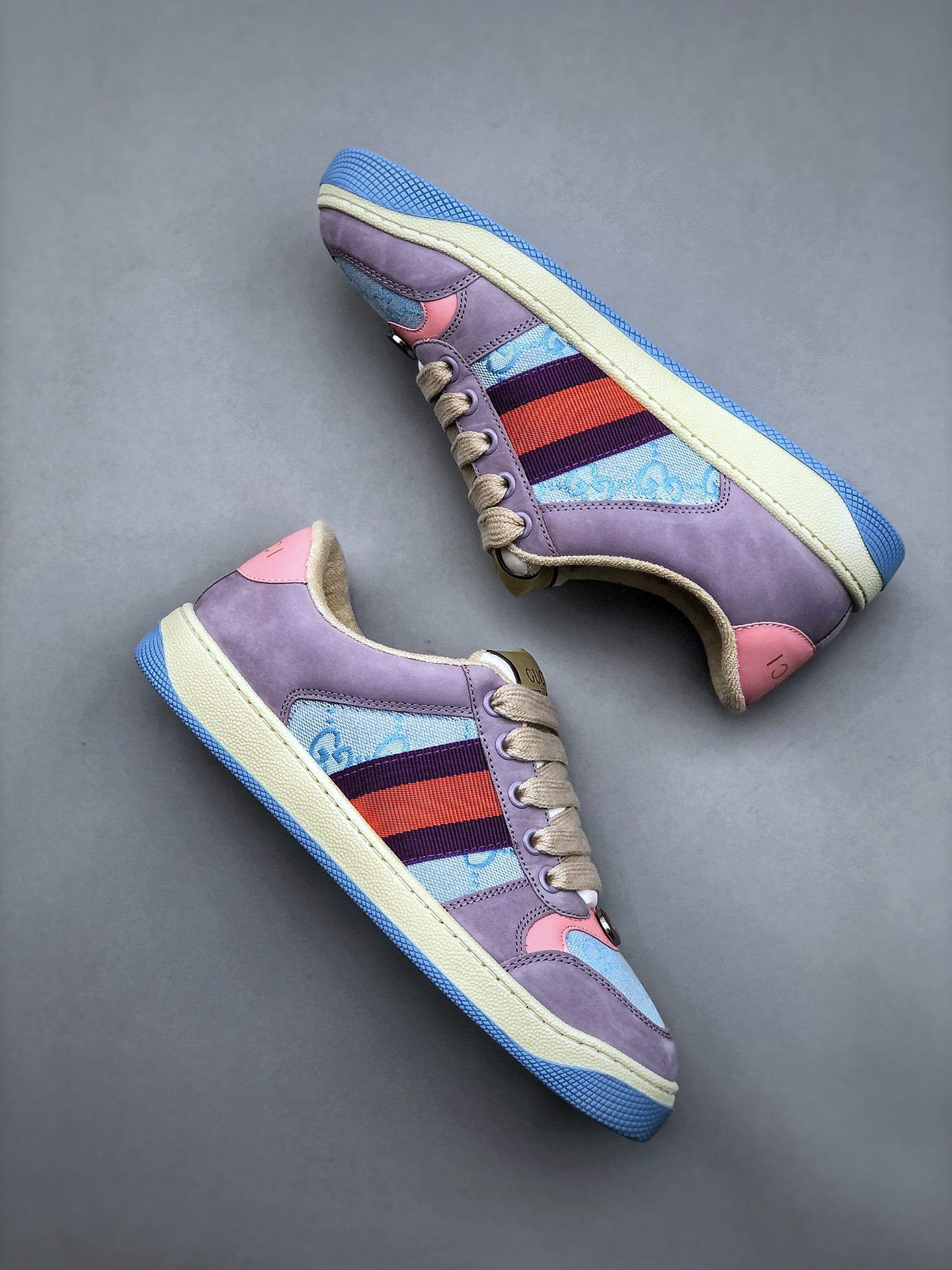 Gucci Distressed Screener Sneaker Multicolor