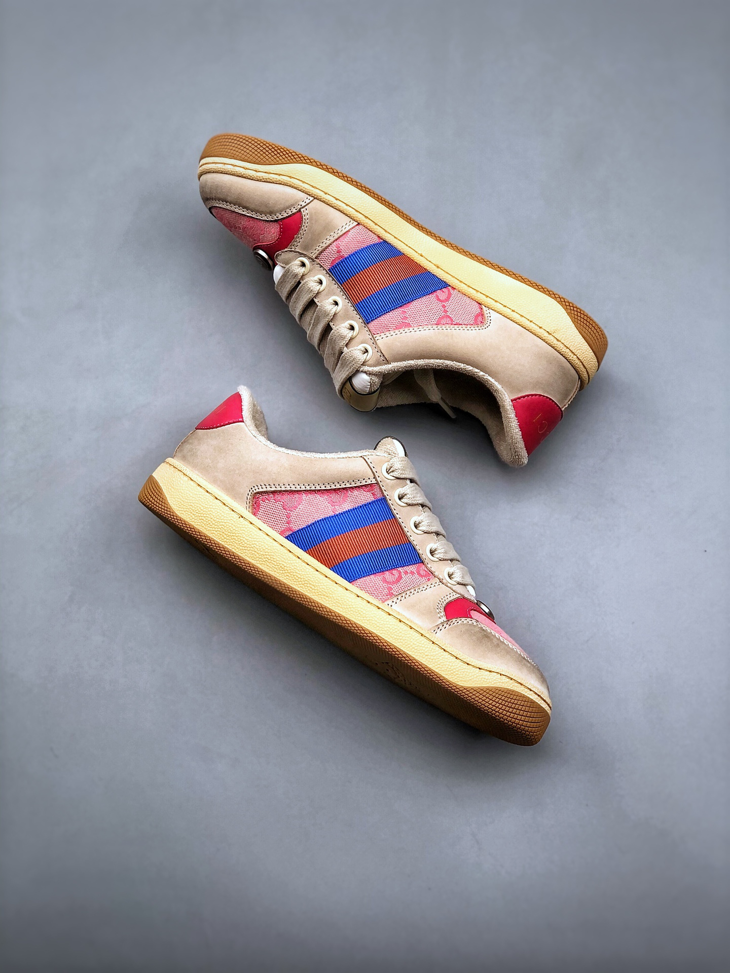 Gucci Screener Distressed Sneaker Multi-Color