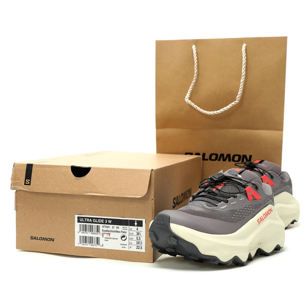Salomon Ultra Glide 3 Trail Sneakers Grey/Red