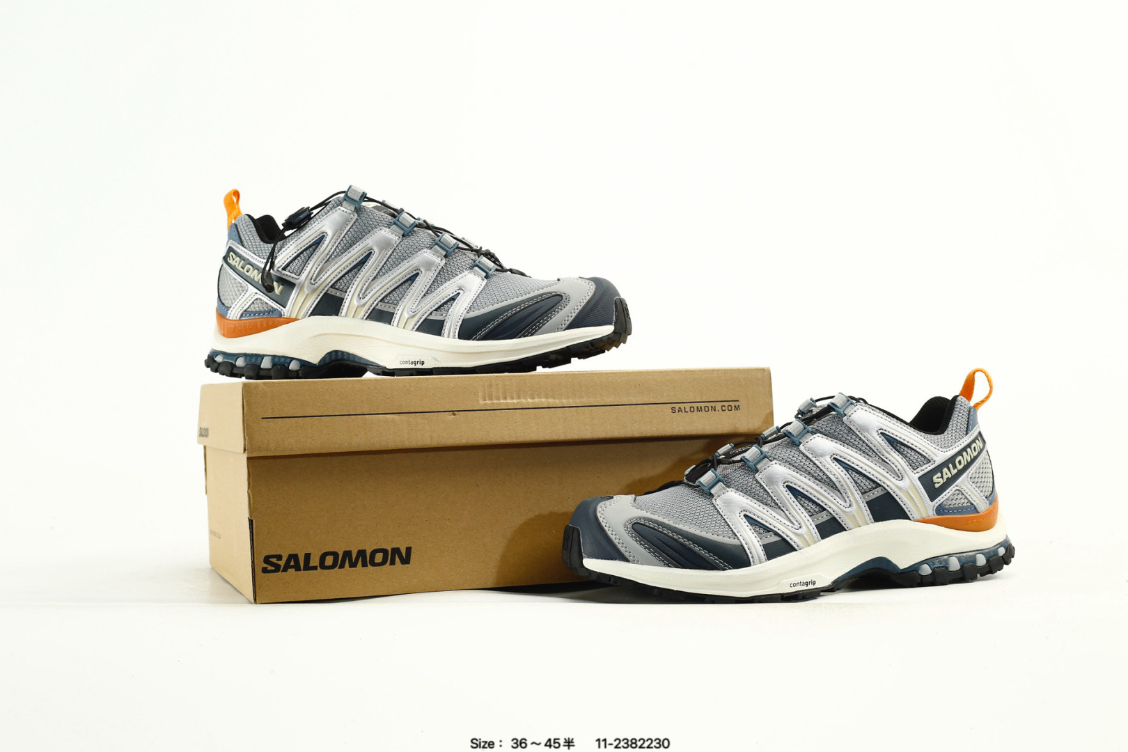 Salomon XA Pro 3D Trail Running Shoes Grey Blue Orange