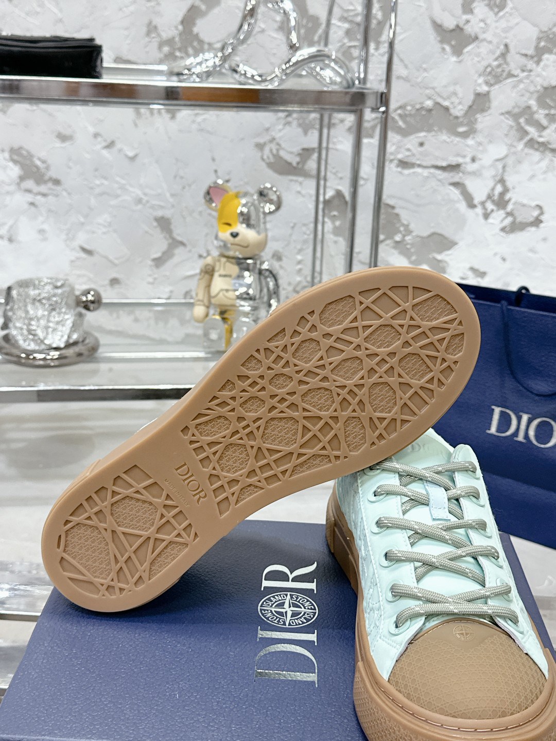 Dior x Stone Island B33 Low-Top Sneakers Mint Green