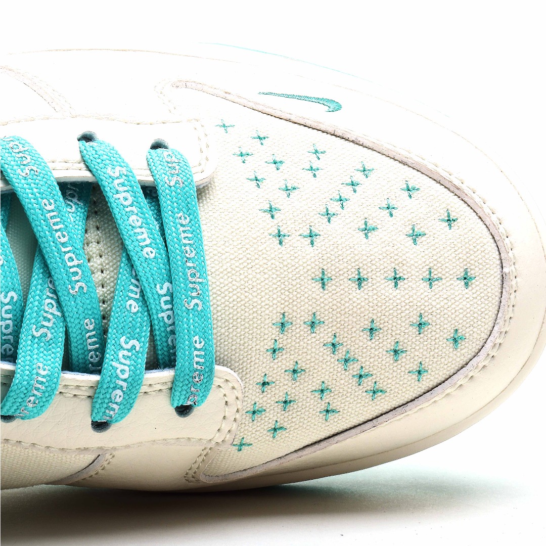 Nike SB Dunk Low Supreme Canvas White/Tiffany Blue