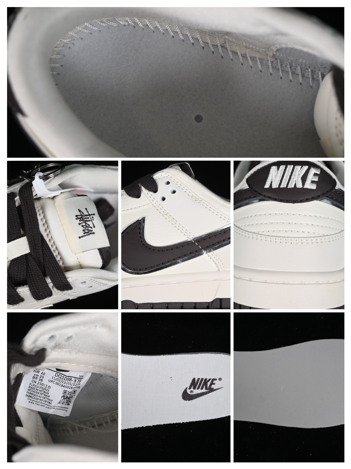 Nike SB Dunk Low x Stussy Anniversary White Black