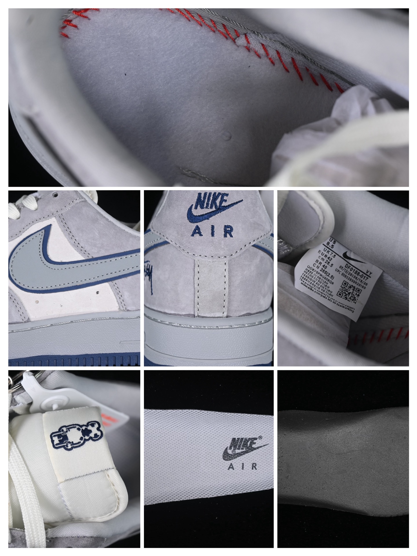 Nike Air Force 1 Low Stussy Grey Blue