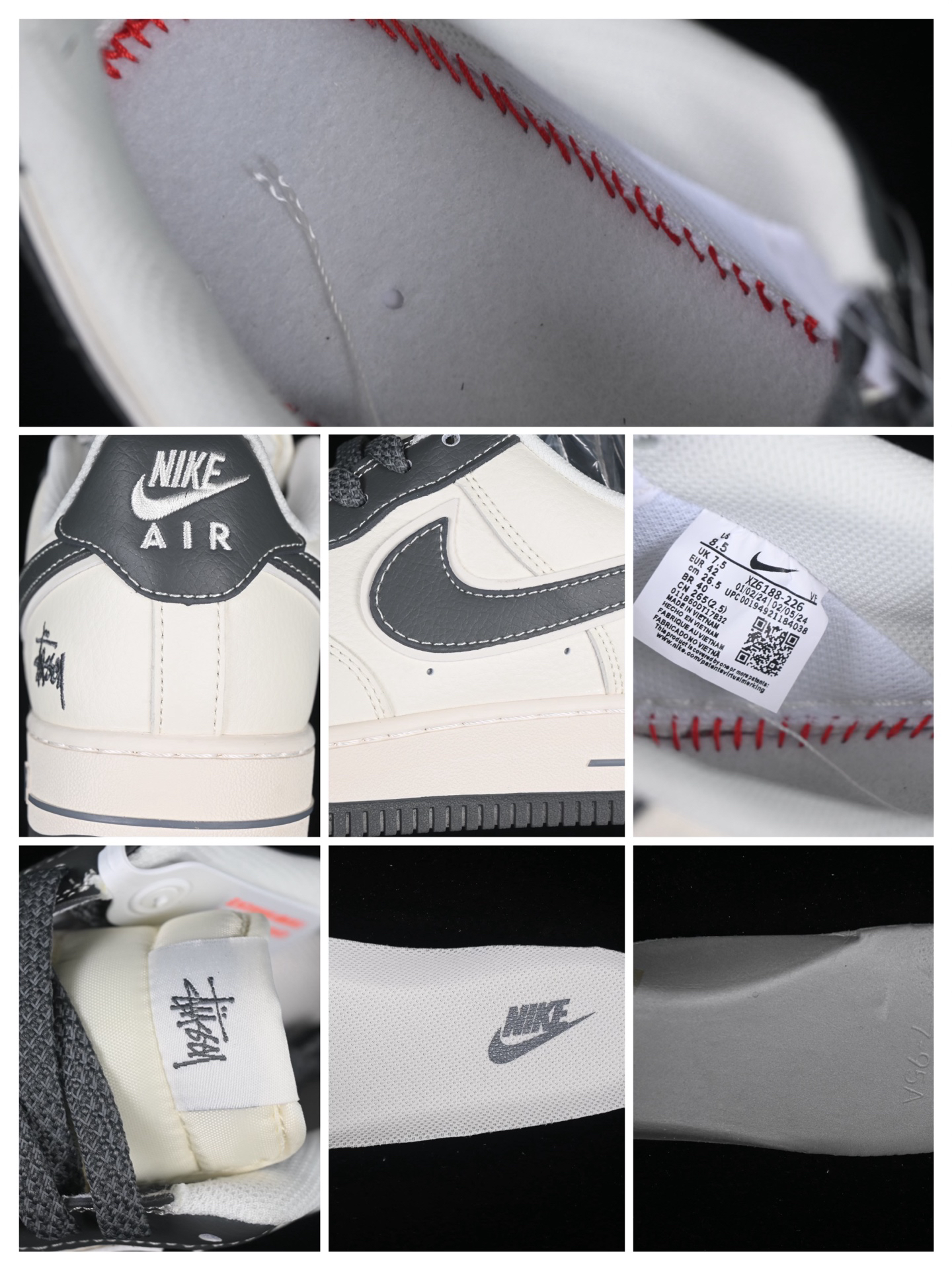 Nike x Stussy Air Force 1 Low Granite Gray