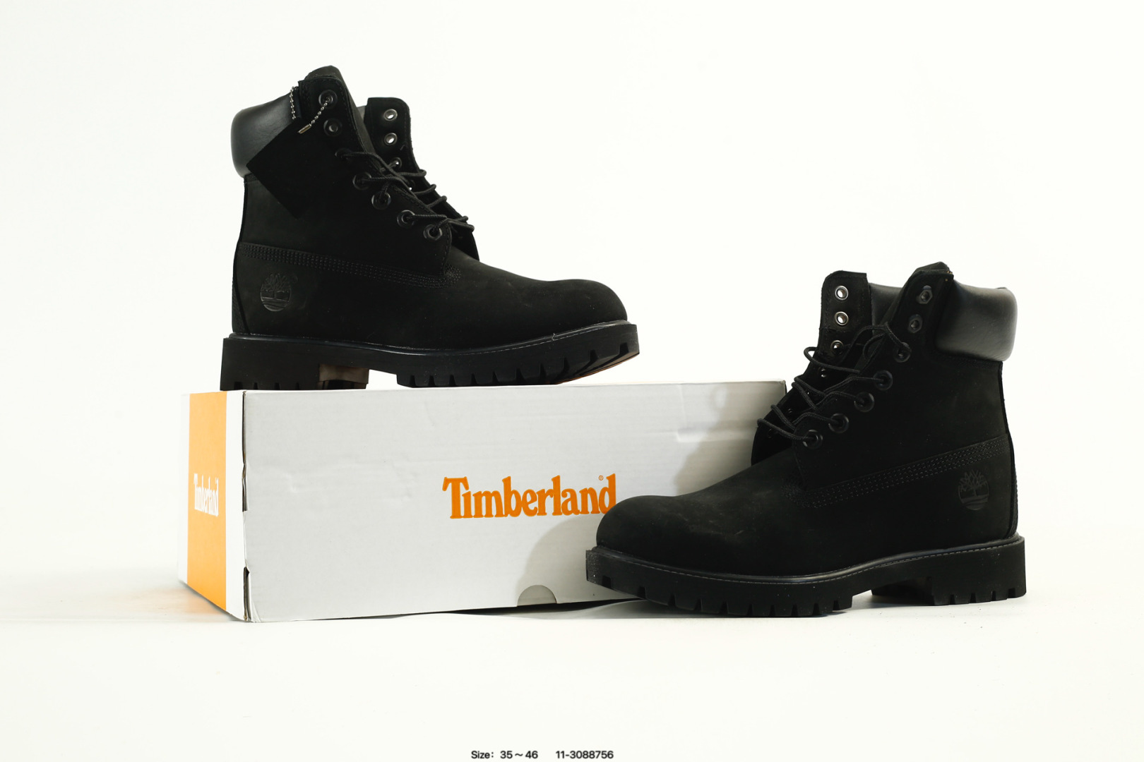 Timberland Premium Waterproof Leather Work Boots Black