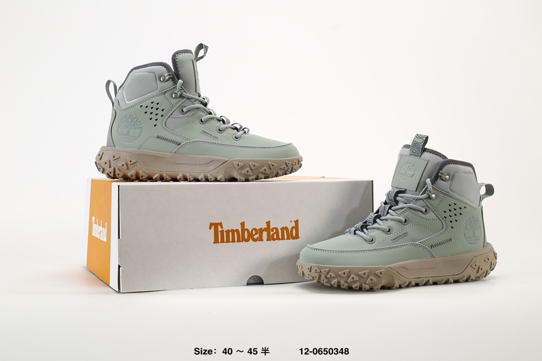 Timberland High-Top Hiking Boots Sage Green