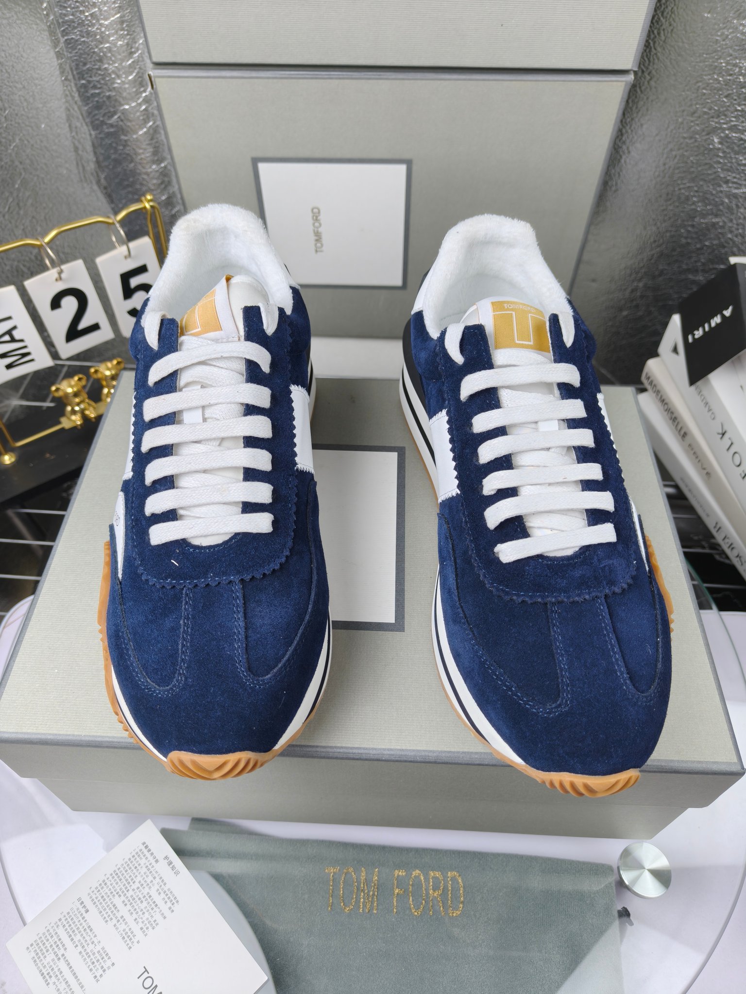 Tom Ford Retro Runner Sneakers Navy
