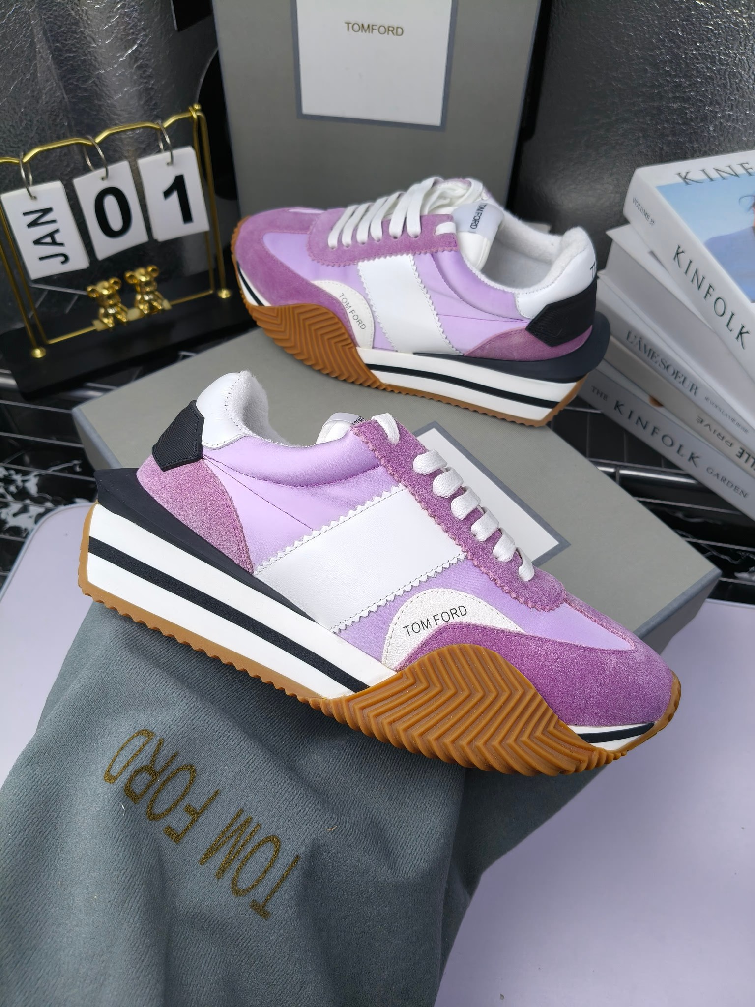 Tom Ford Retro Lift Sneakers Purple