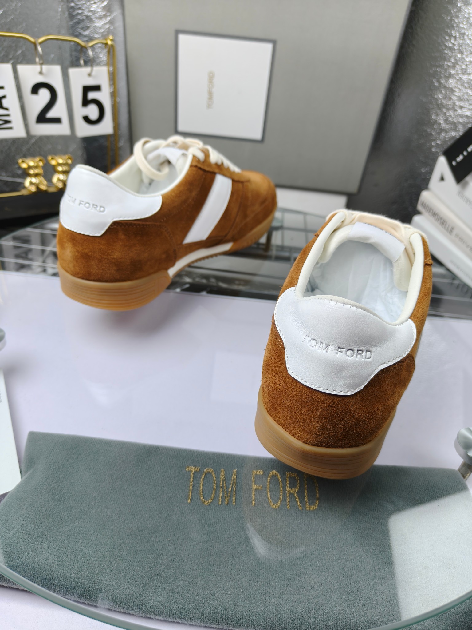 Tom Ford Suede Low-Top Sneakers Brown