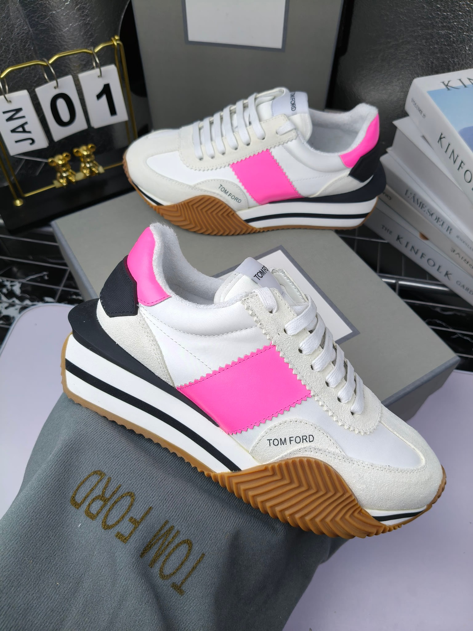 Tom Ford Retro Platform Sneakers Pink