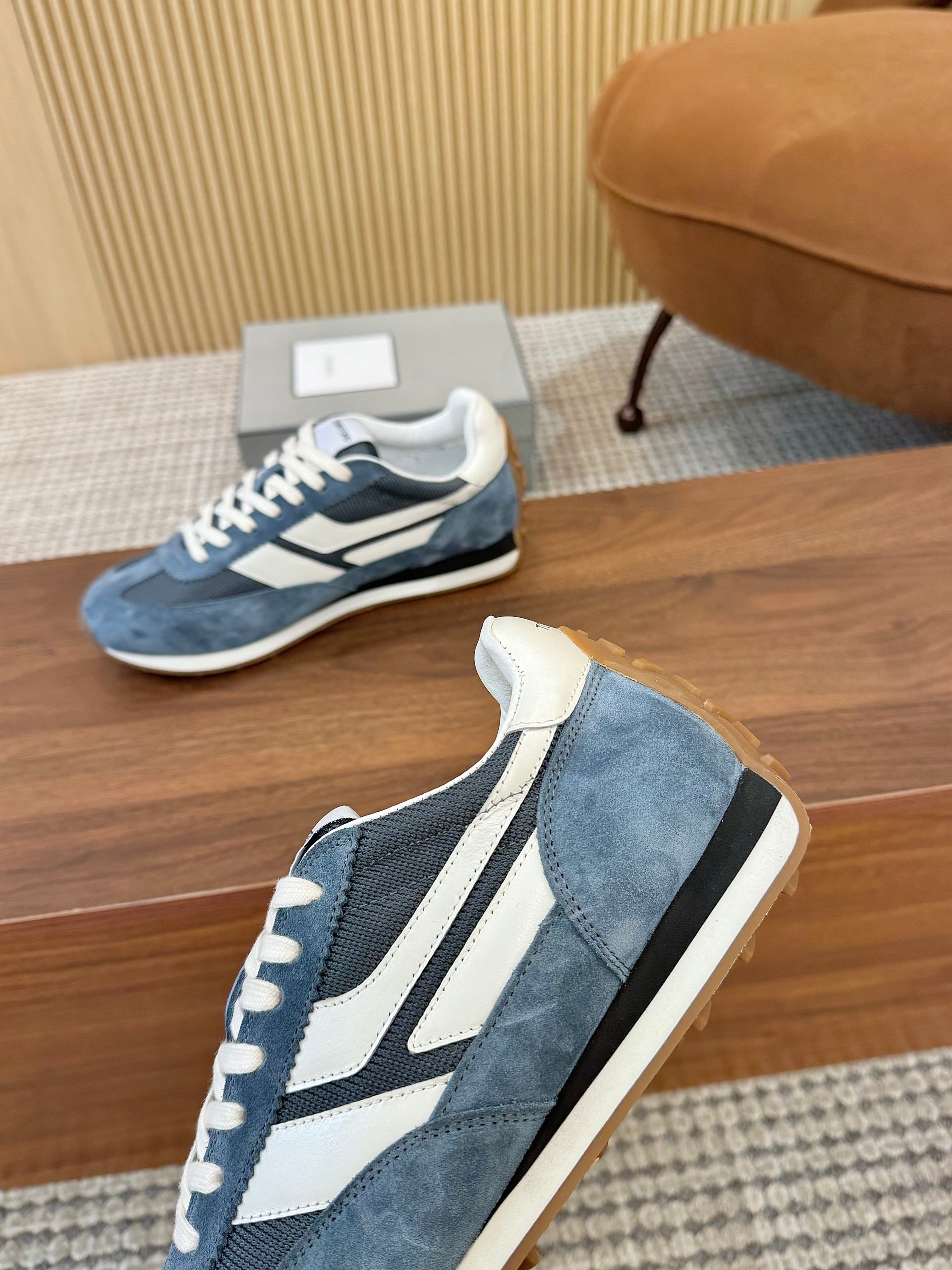 Tom Ford Retro Runner Sneakers Blue