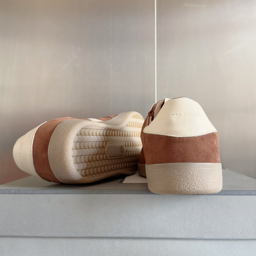Tom Ford Terence Suede Trainers Brown/White