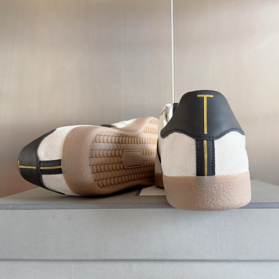 Tom Ford Terence Leather Sneakers White/Black