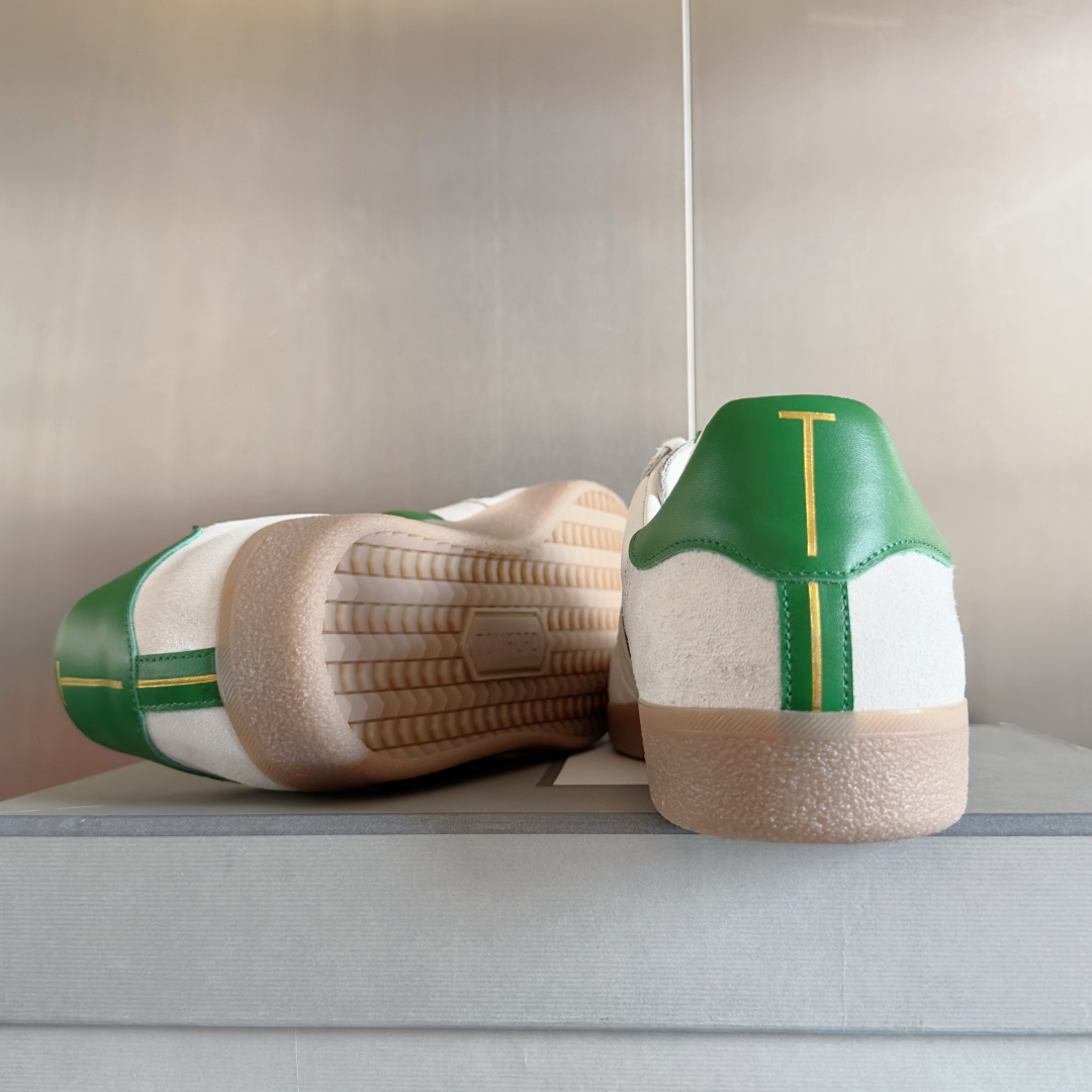 Tom Ford Terence Suede Sneakers White/Green