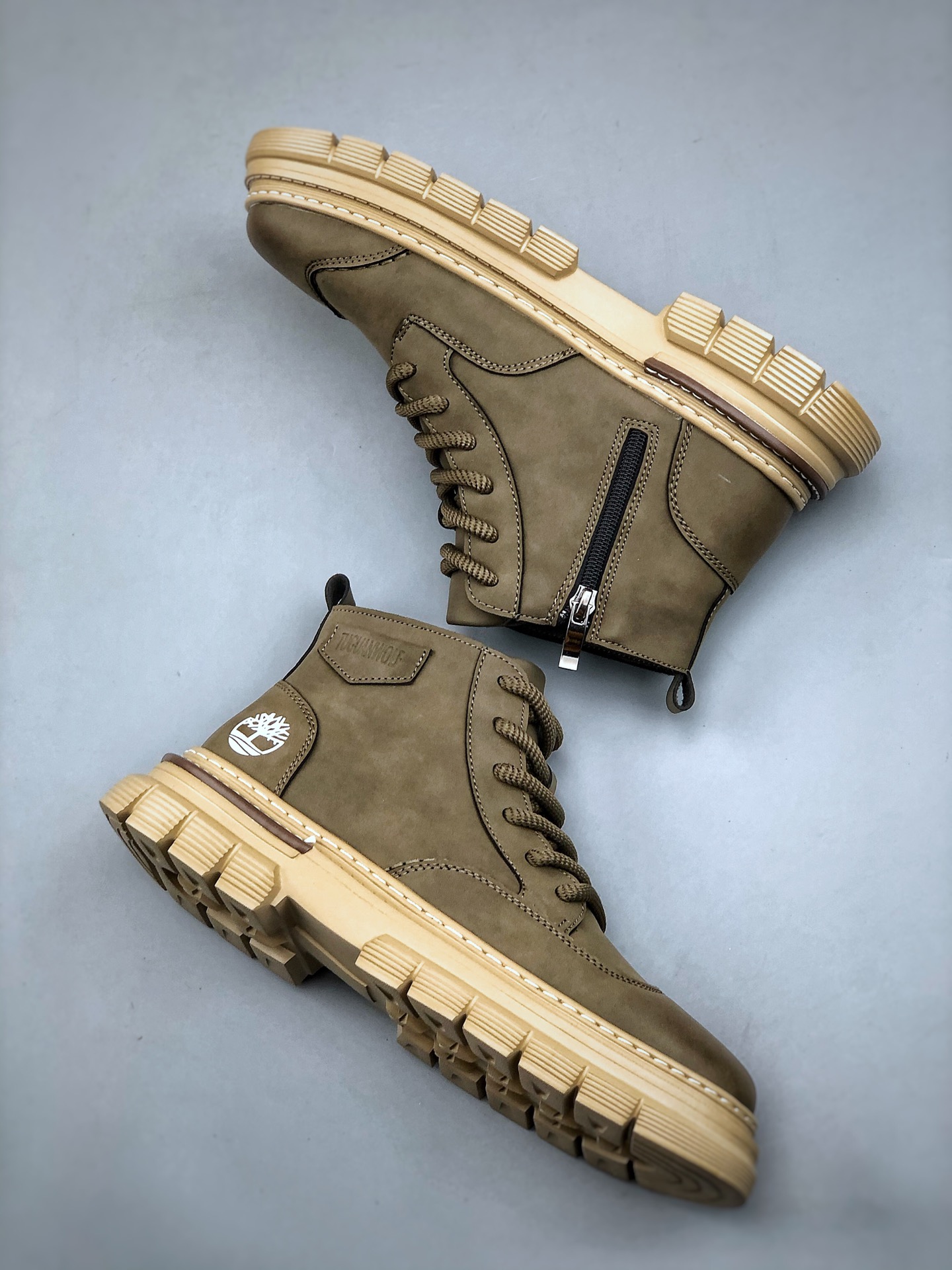 Undefeated x Timberland Rugged Zip Boots Olive