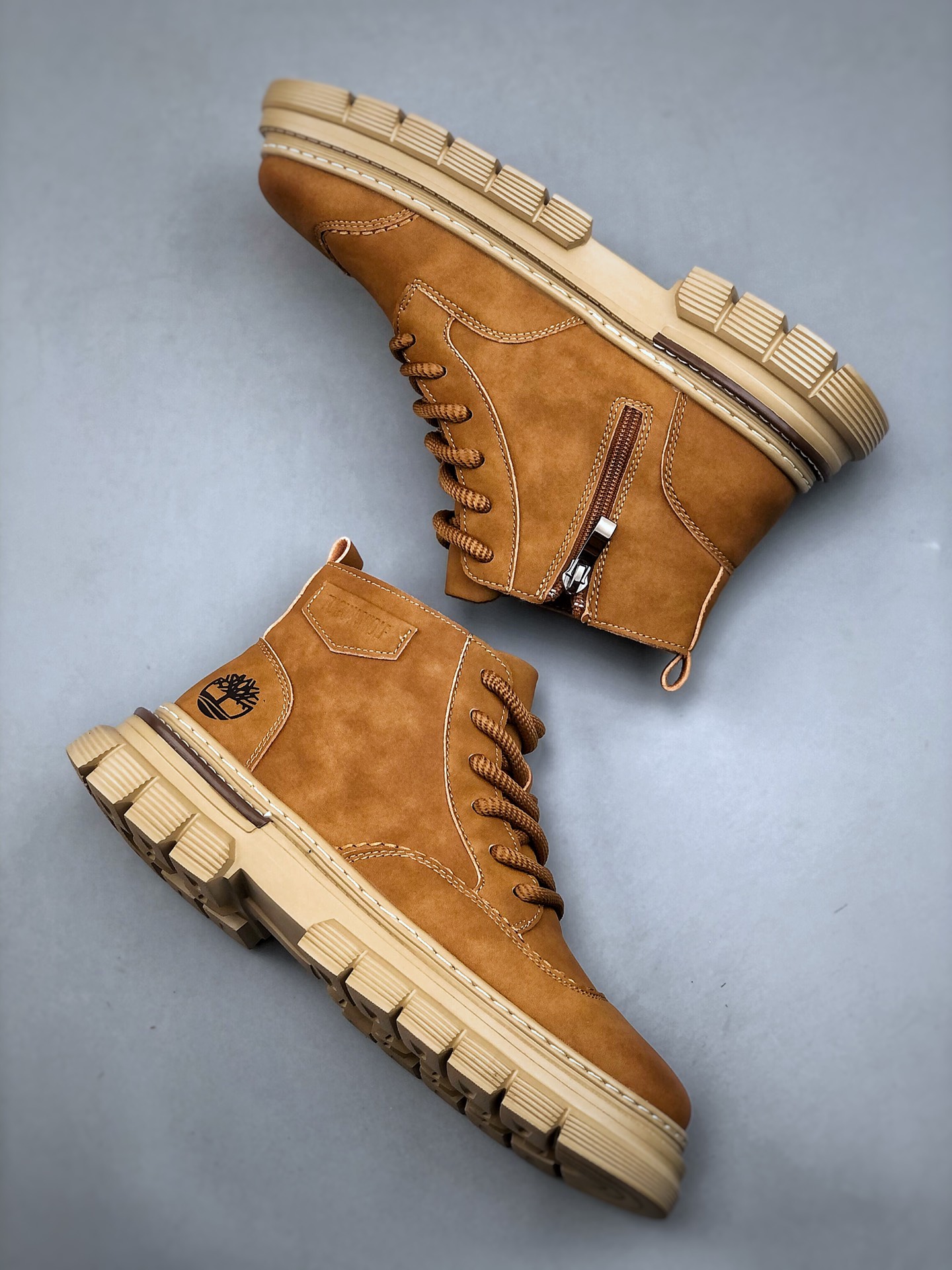 Undefeated Zip Work Boots Wheat