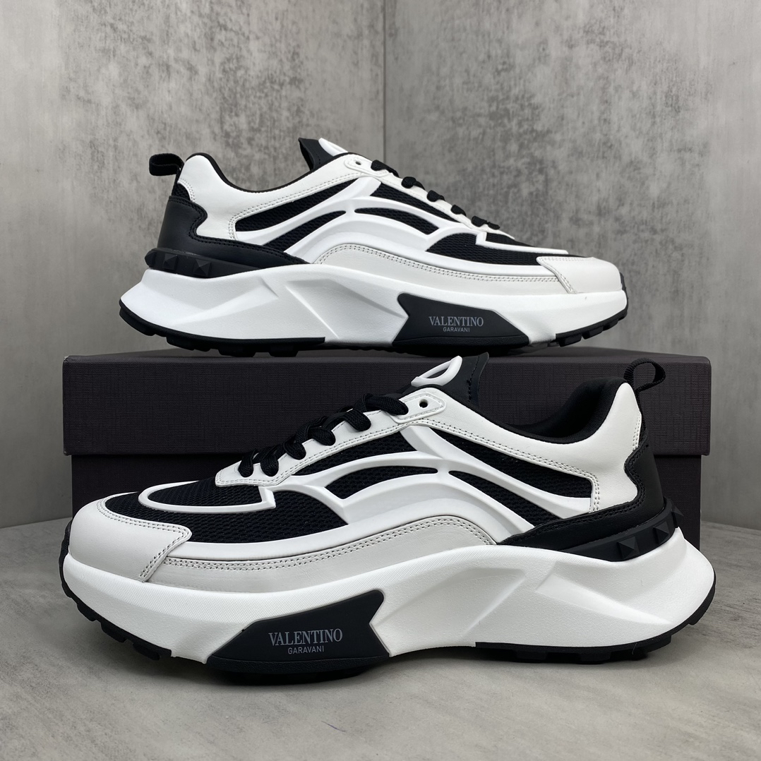 Valentino True Act Mesh Sneakers Black/White