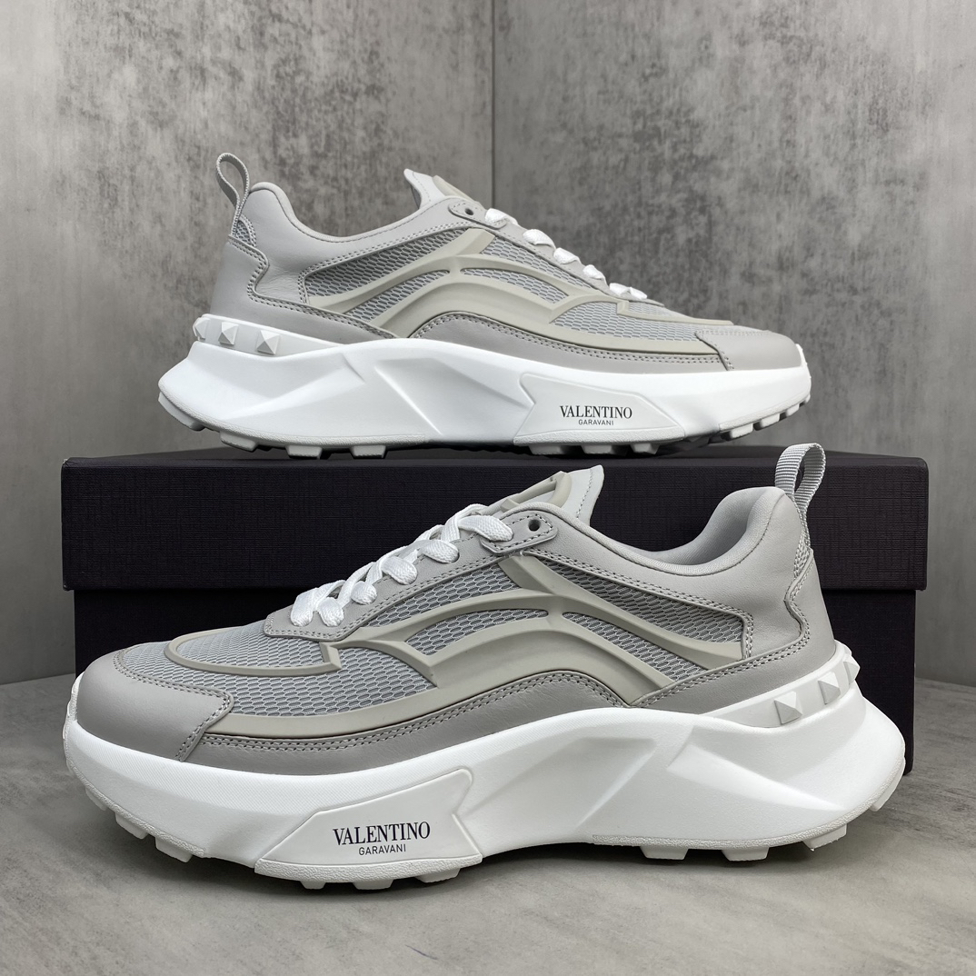 Valentino True Act Mesh Sneakers Gray/White