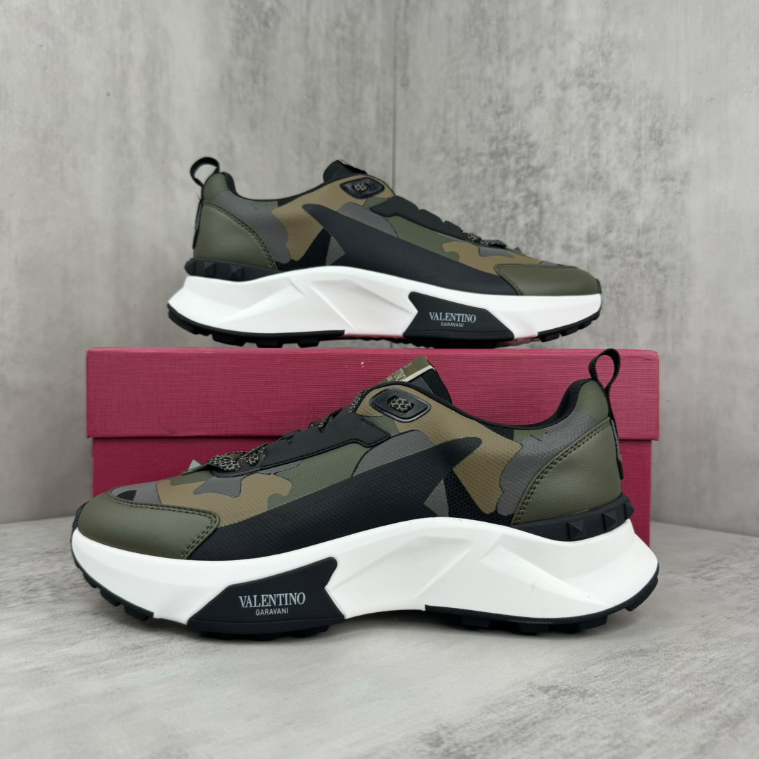 Valentino True Act Camo Mesh Sneakers Multicolor