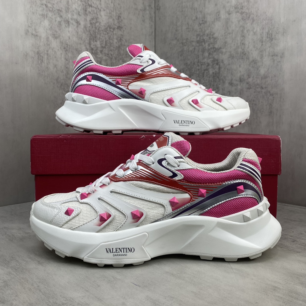 Valentino Garavani Totaloop V Runner Sneakers White/Pink