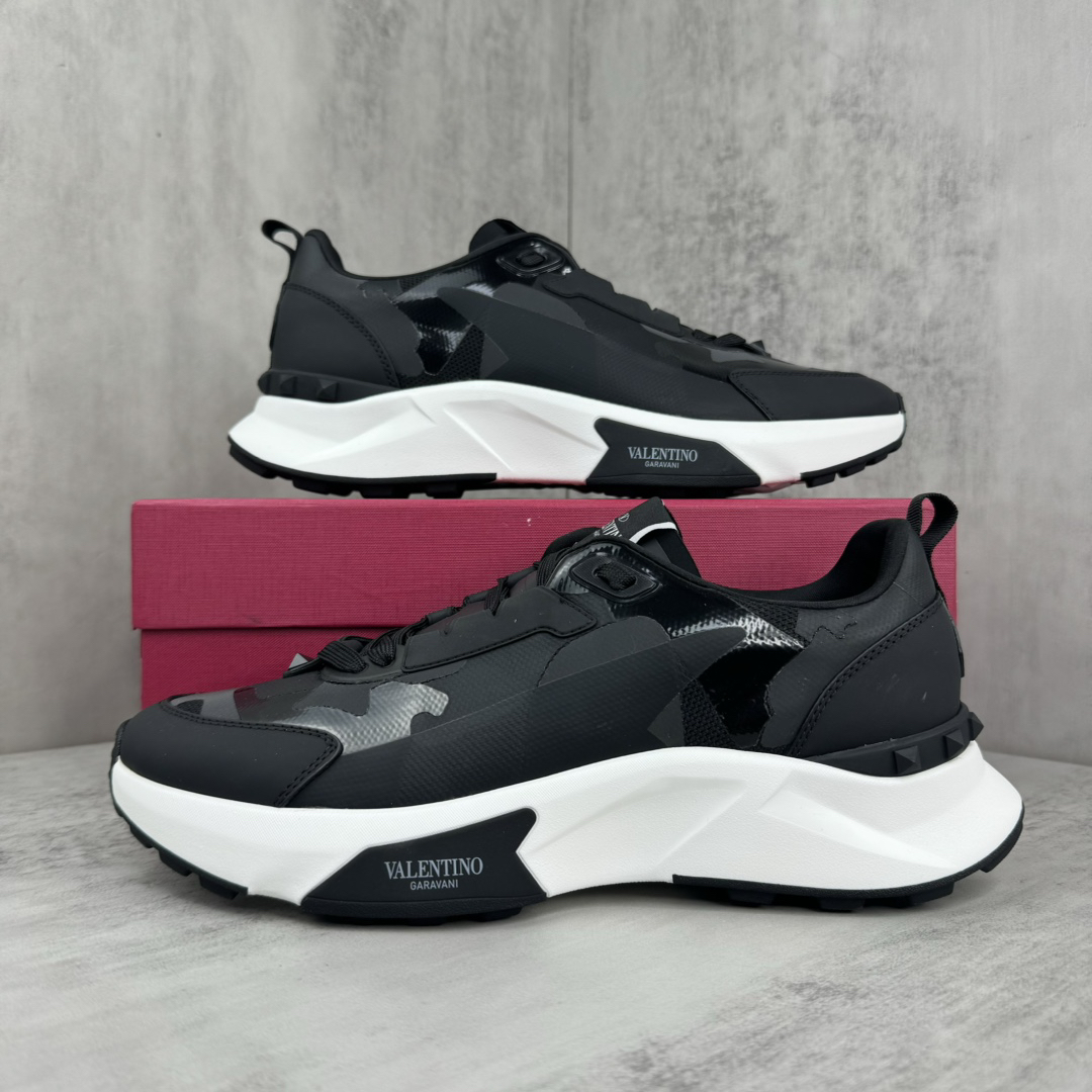 Valentino True Act Mesh Sneakers Black/White
