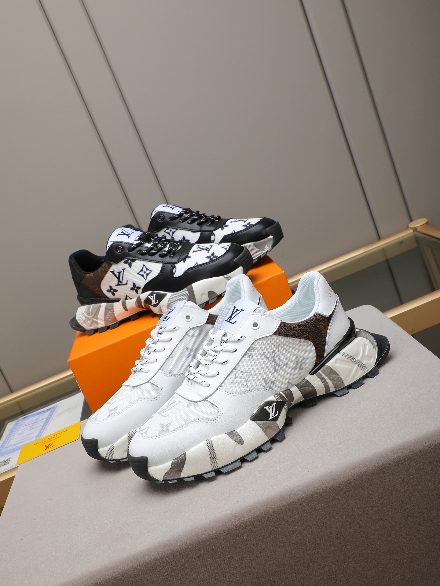 Louis Vuitton Monogram Mesh Runner Sneakers White/Gray