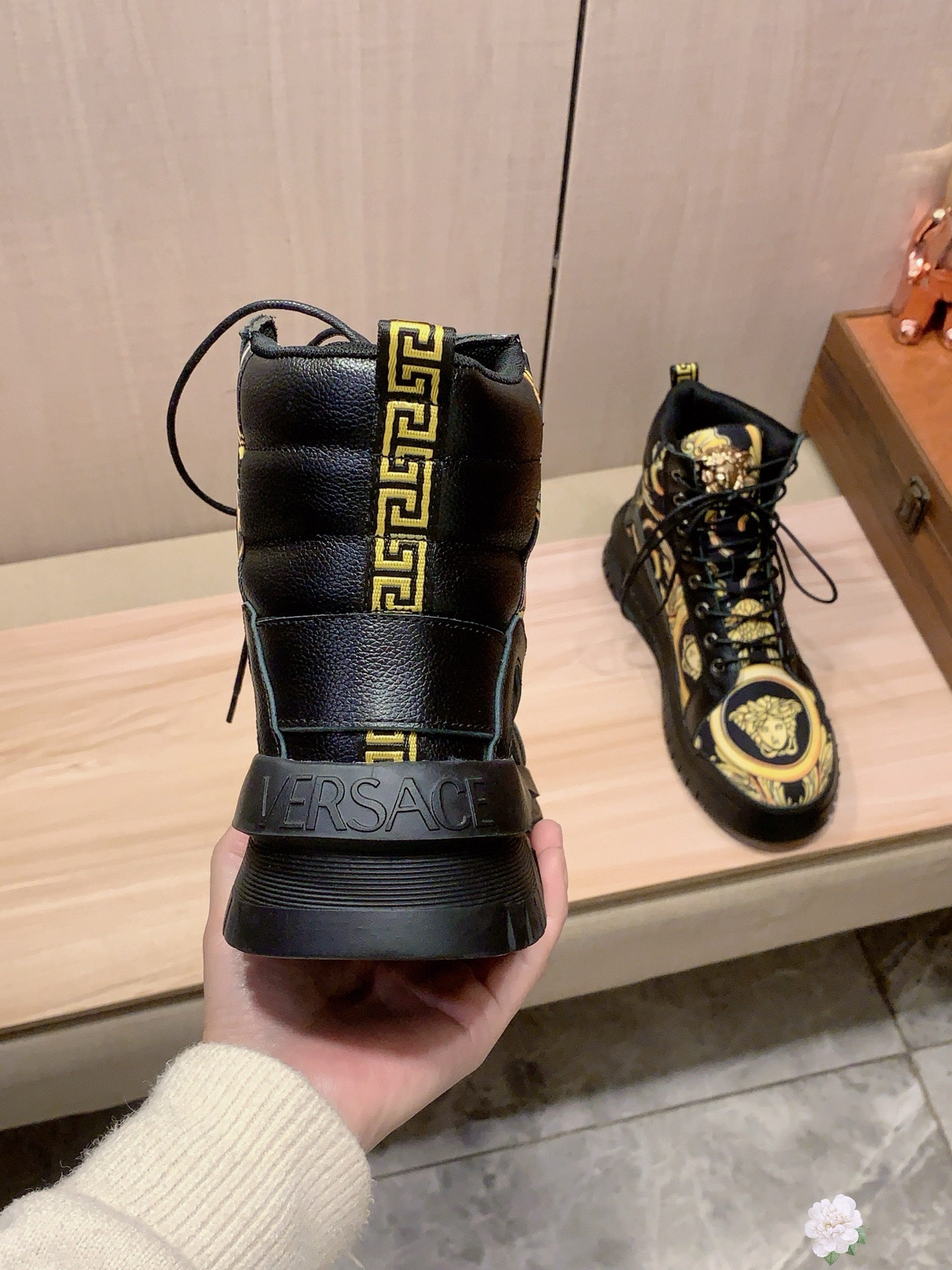 Versace Baroque High-Top Sneakers Multicolor