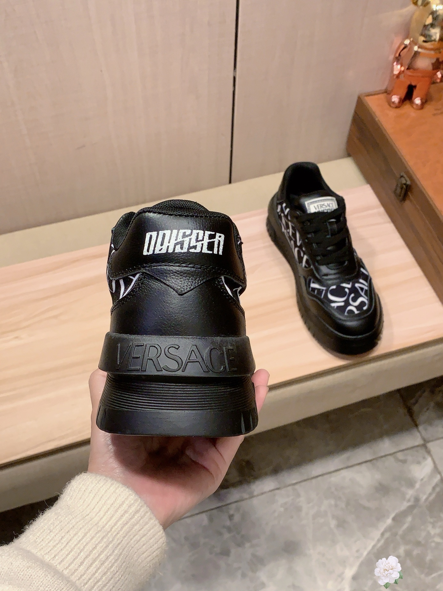 Versace Logo Print Sneakers Multicolor
