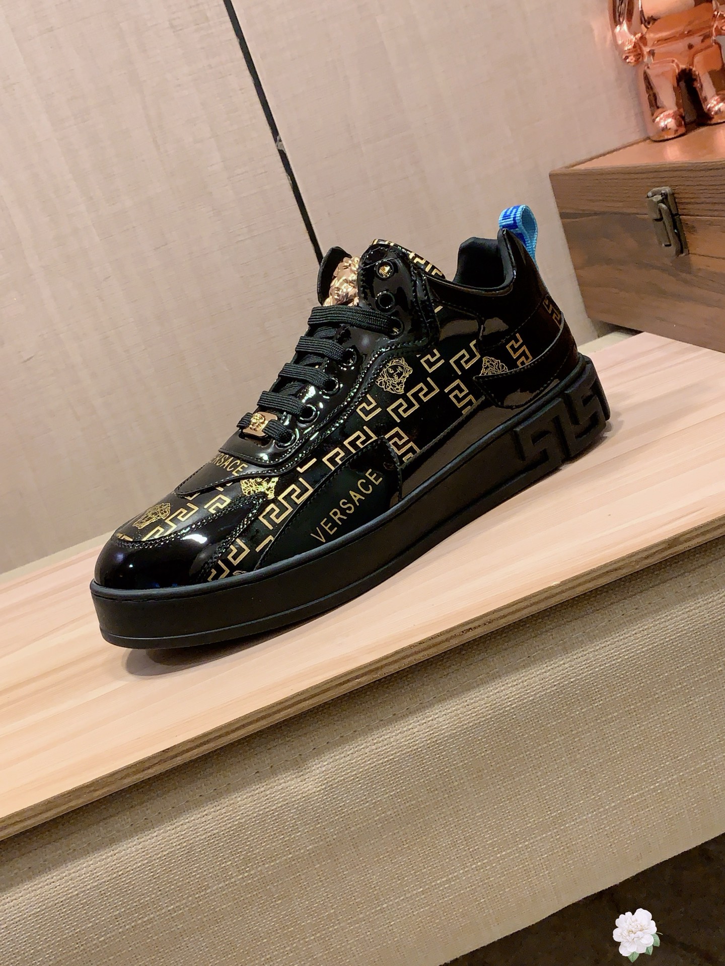 Versace Medusa Greca Low-Top Sneakers Black