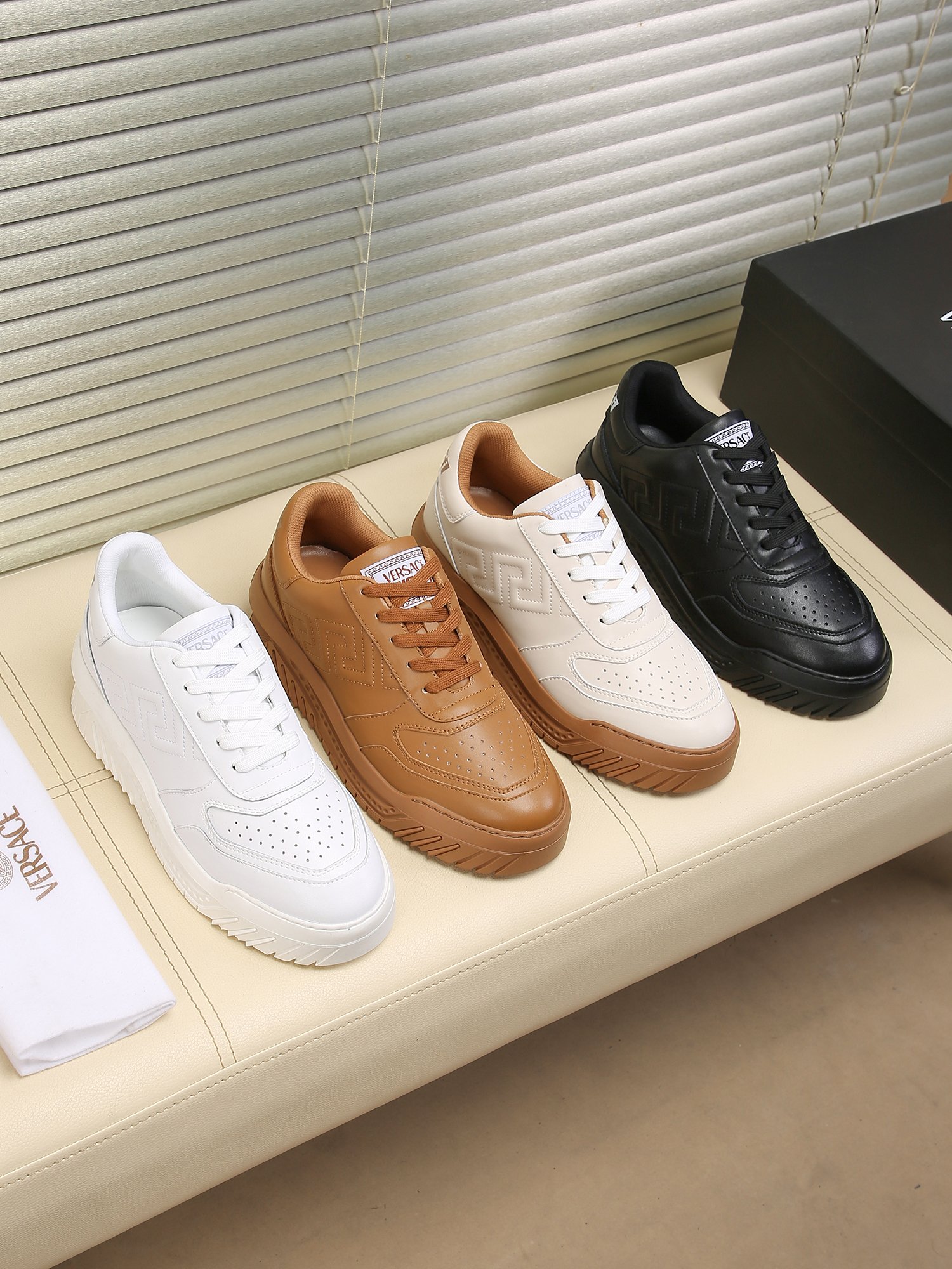 Versace Greca Low-Top Sneaker Black