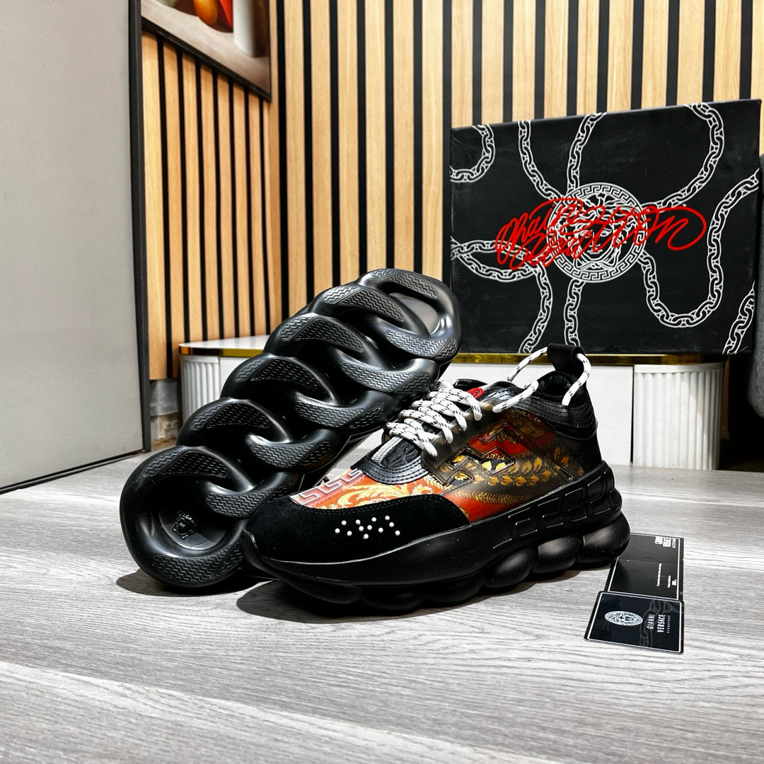 Versace Chunky Baroque Sneakers Black/Red