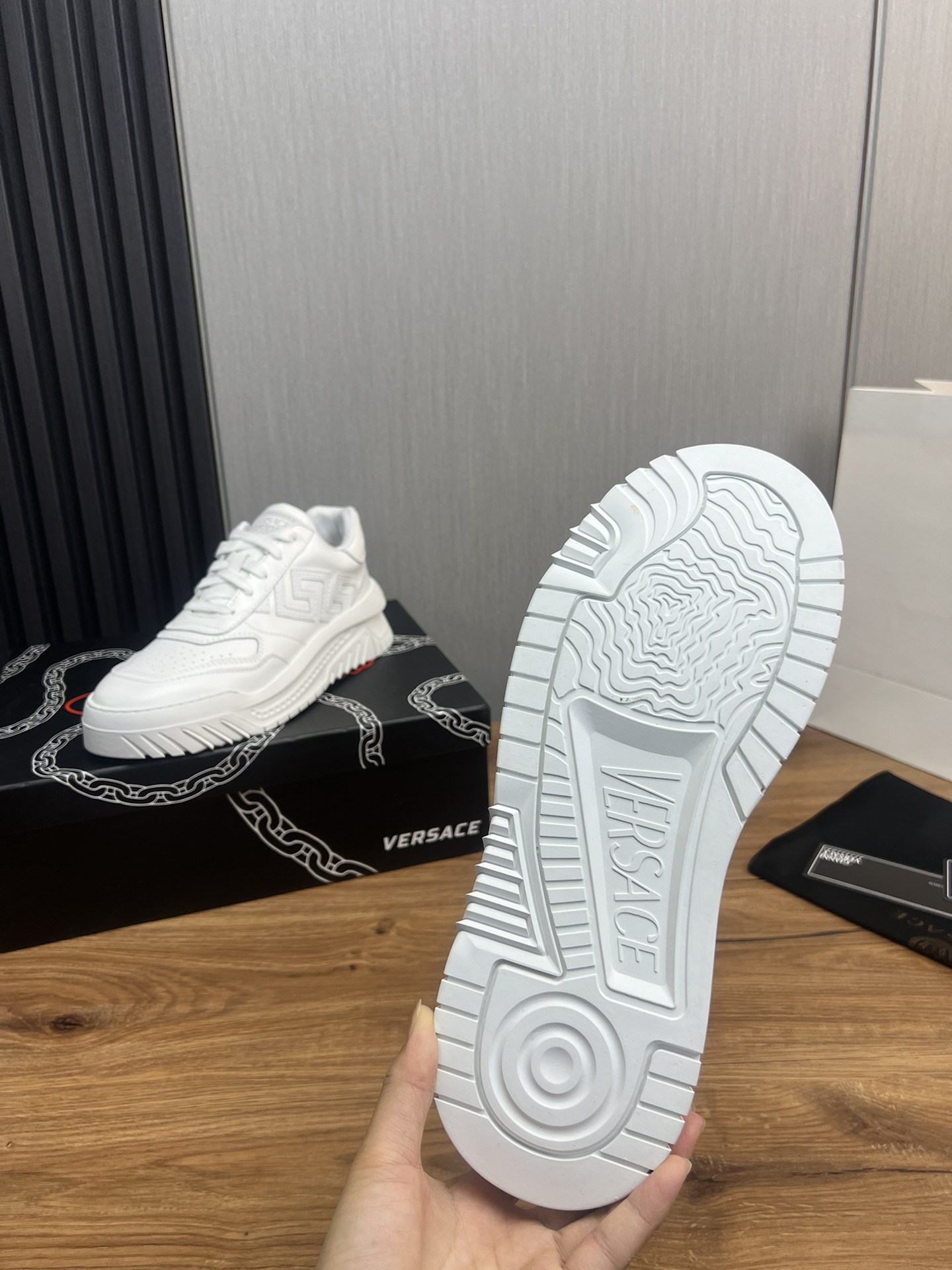 Versace Leather Casual Sneakers White