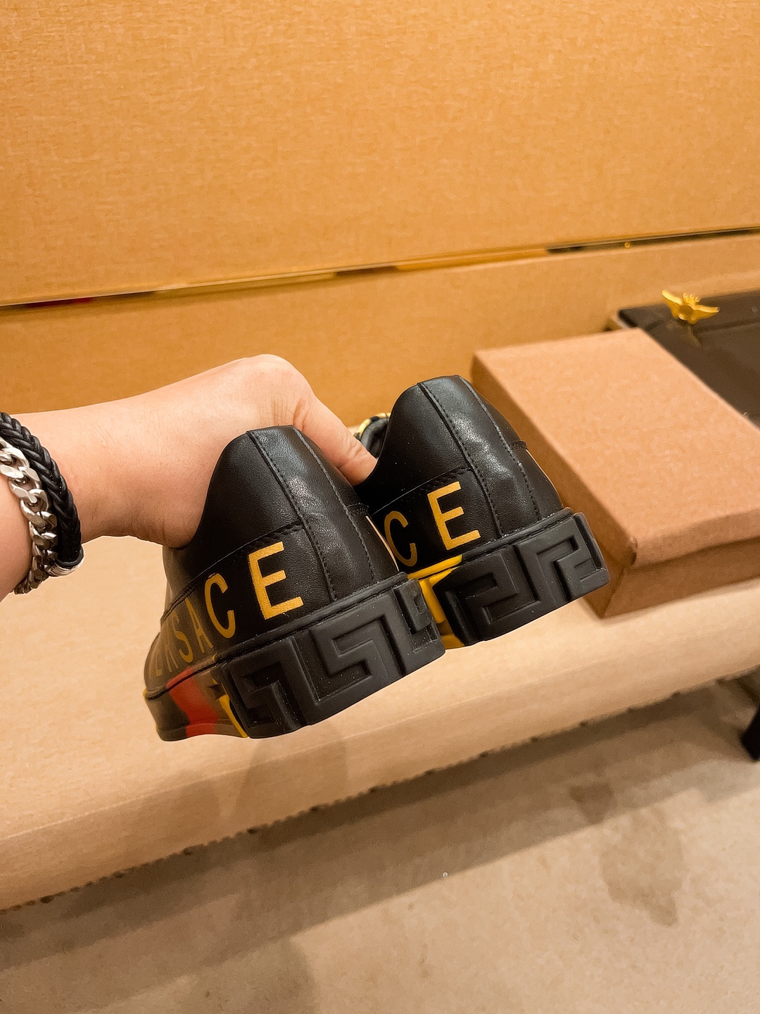 Versace Medusa Leather Sneakers Multi
