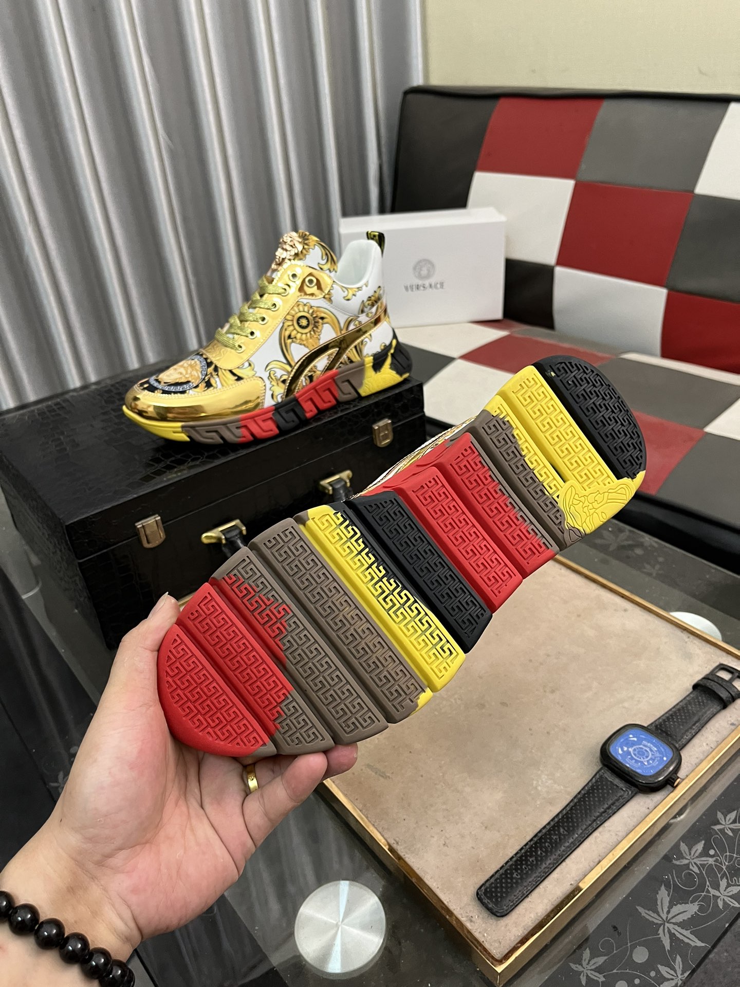 Versace Baroque Low-Top Sneakers Multicolor