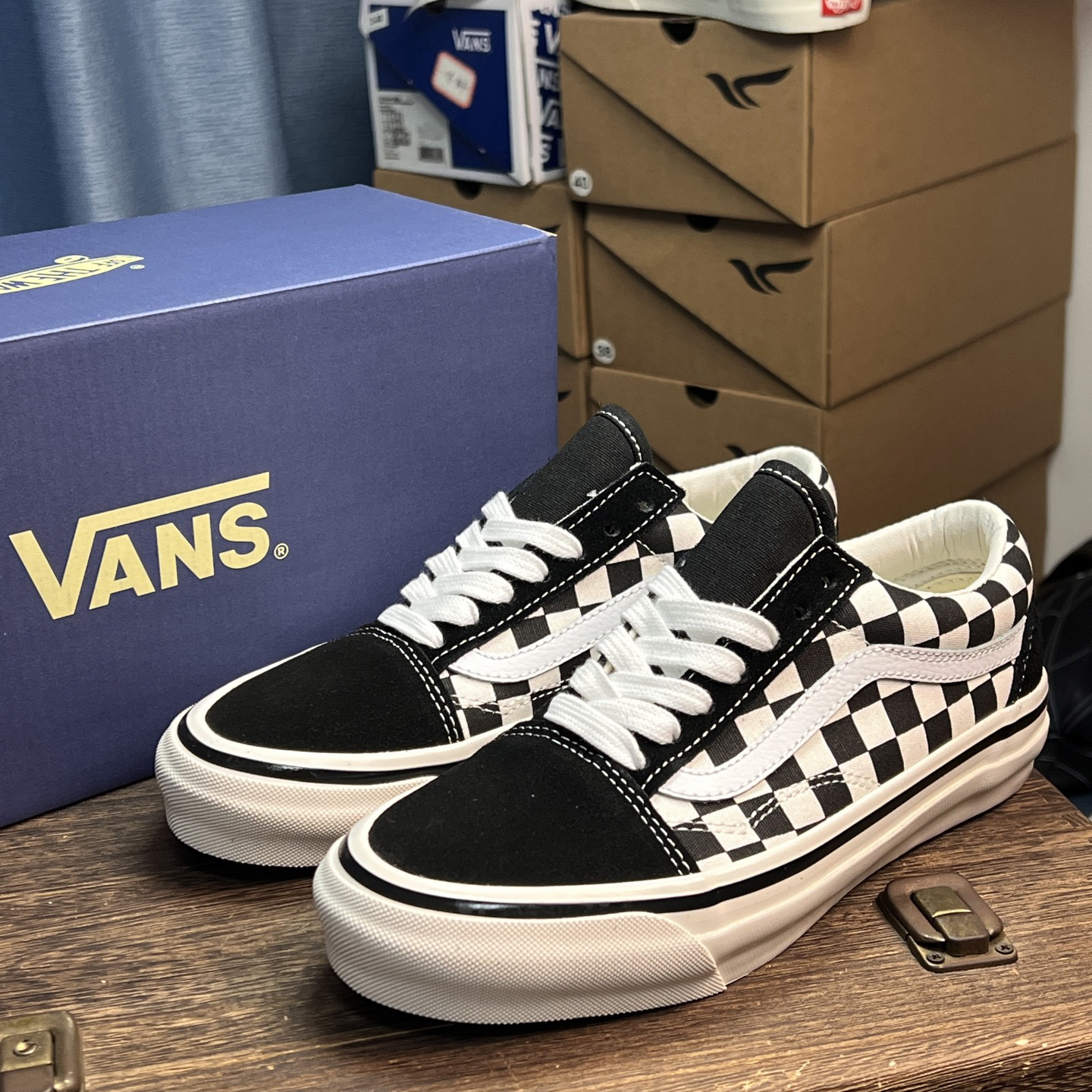 Vans Old Skool 36 DX Checkerboard Sneakers Black/White