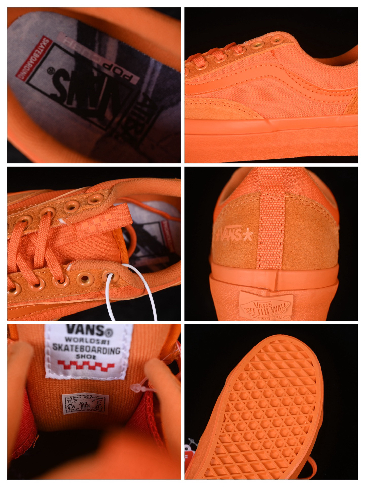 Vans Skate Old Skool+ Low Skate Shoes Orange