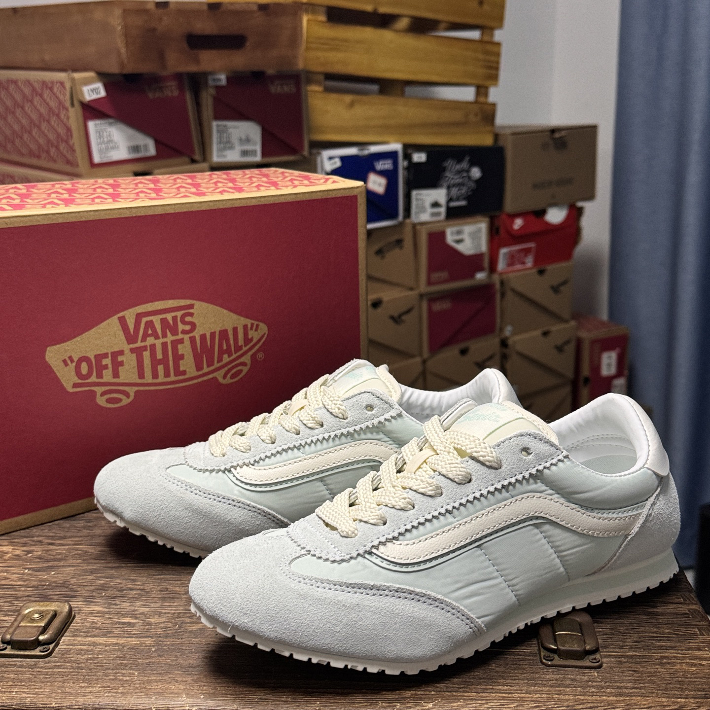 Vans Super LowPro Retro Thin-Sole Sneakers Mint
