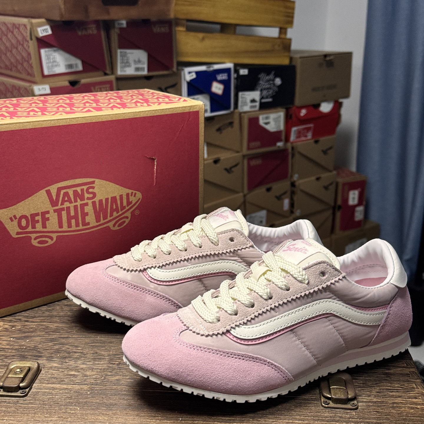 Vans Super LowPro Retro Thin-Sole Sneakers Pink