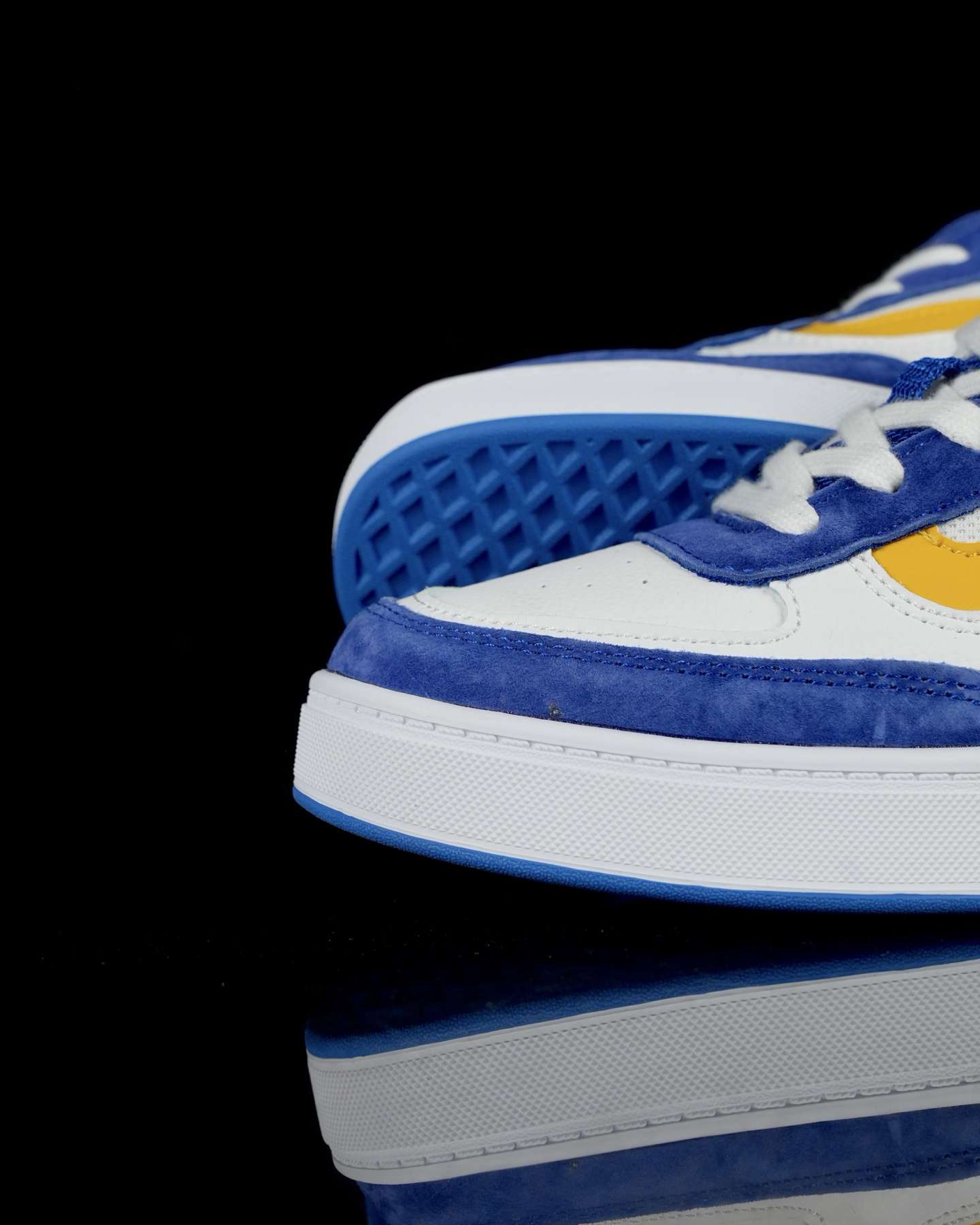 Vans Skate Estazzo Suede Leather Skate Shoes Blue/Yellow