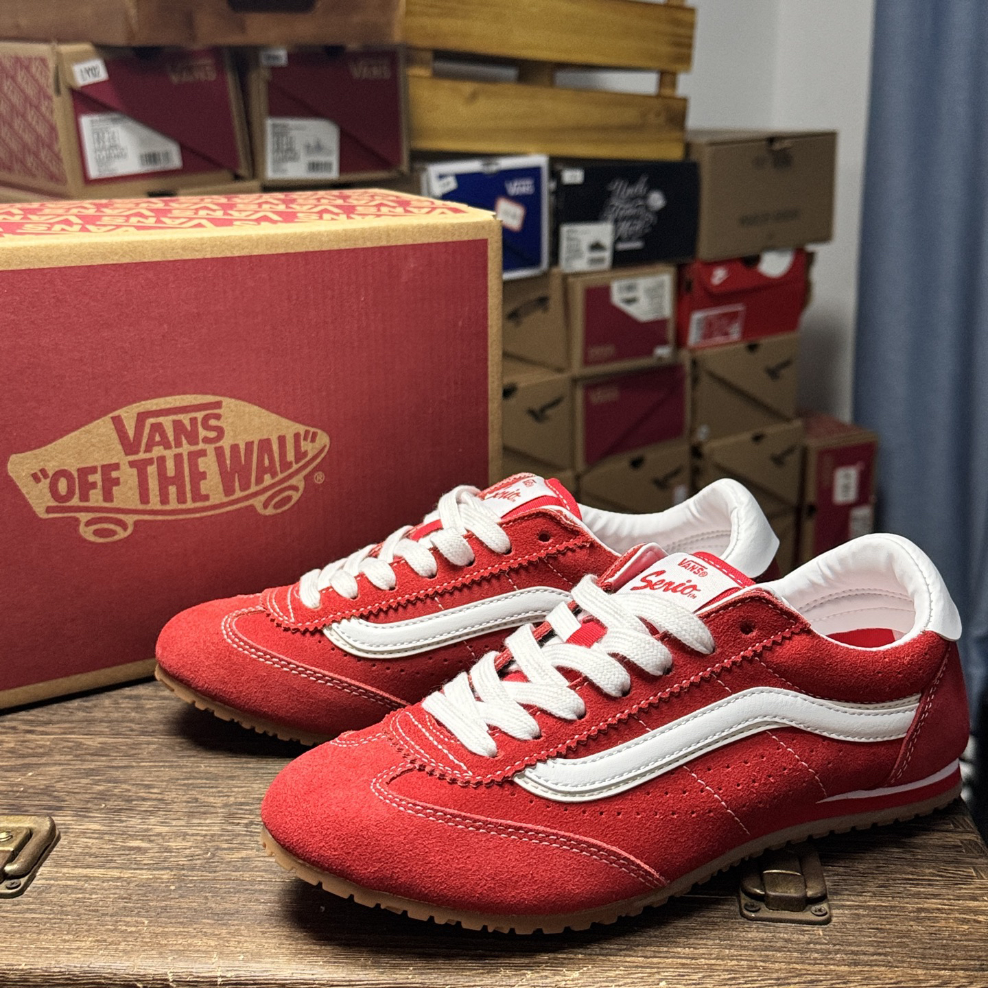 Vans Super LowPro Retro Thin Sole Sneakers Red