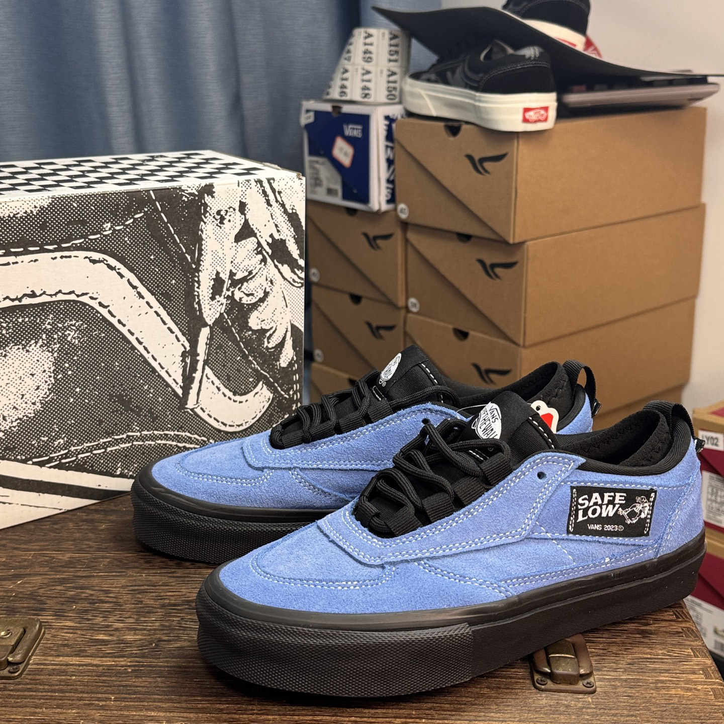 Vans Half Cab Skate Shoes Blue/Black
