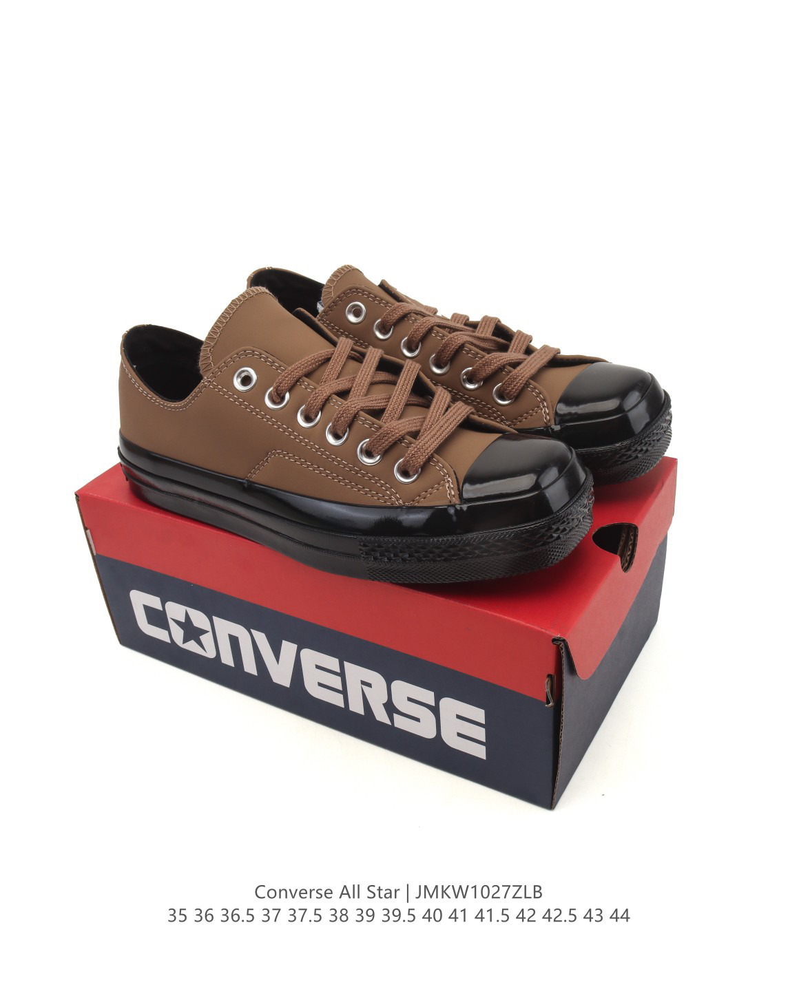 Converse All Star Low-Top Leather Sneakers Brown