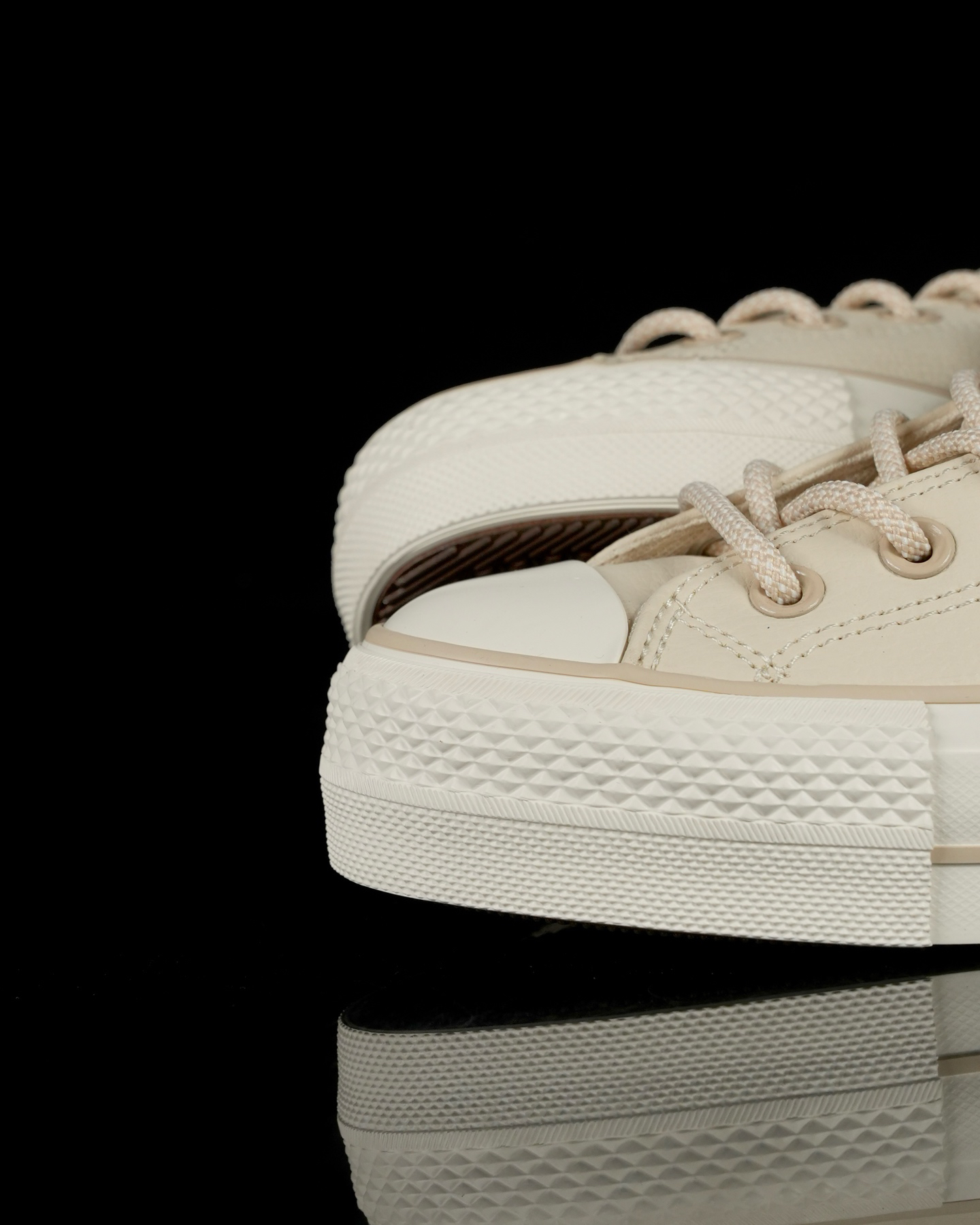 Converse All Star Lift Leather High Tops Cream