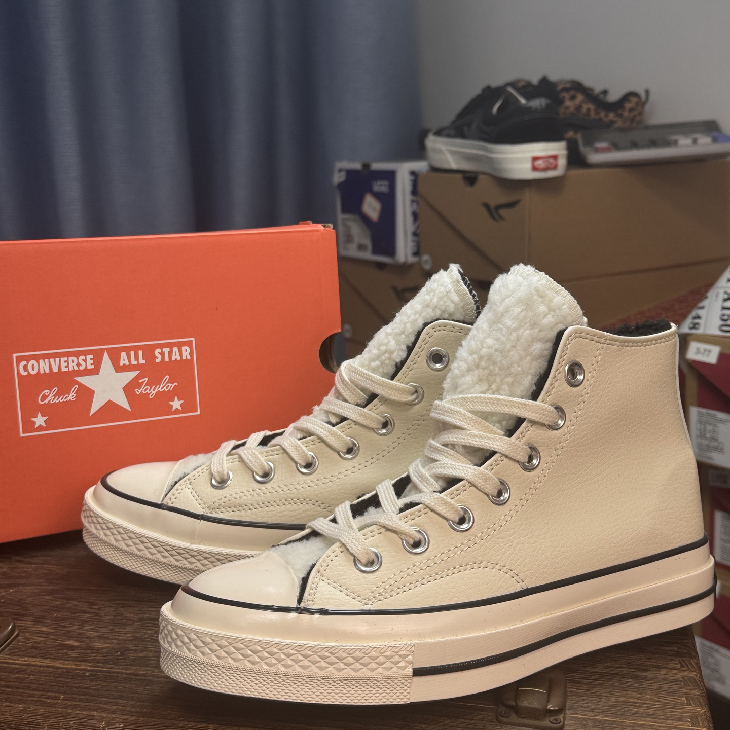 Converse Chuck Taylor 1970s Sherpa High-Top Sneakers Beige