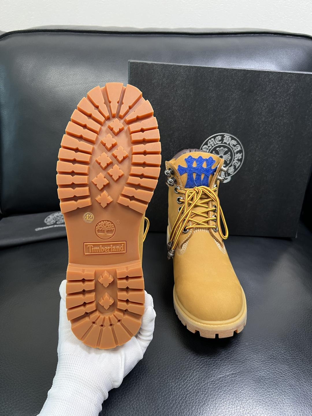 Chrome Heart x Timberland Work Boots Wheat